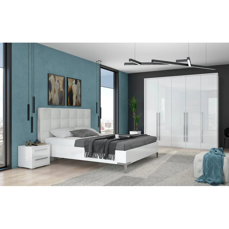 OTTO home Nachtkommode Piano, Nachttisch aus FSC-zertifiziertem Holzwerkstoff, Made in Europe (45/40/43 oder 61cm (B/T/H), ideal passend zum Boxspringbett), UV lackiert, hochglänzend, Soft-Close Funktion, 2 oder 3 Schubladen – Bild 3