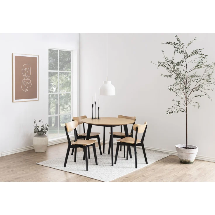 Esszimmerstuhl >Roxby< (2er-Set) in natürlich, Holz - 45x79,5x55cm (BxHxT) – Bild 3