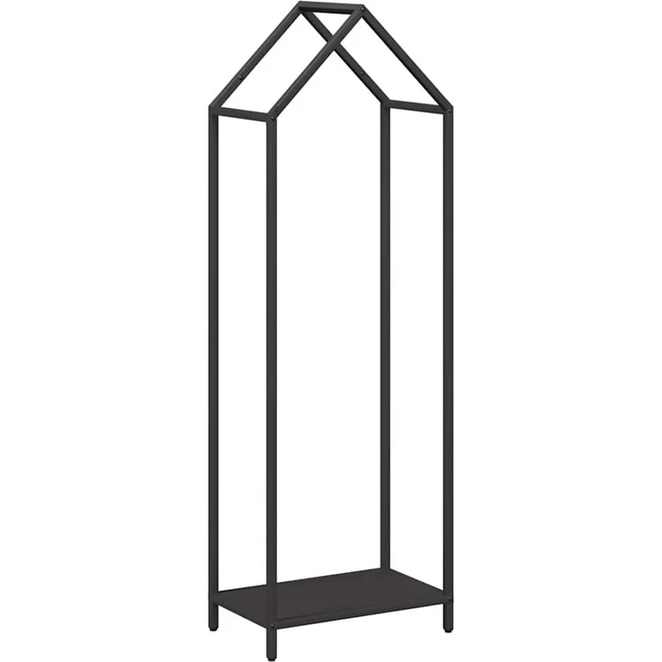 vidaXL Brennholzregal Schwarz 40x25x120 cm Kaltgewalzter Stahl 864299 – Bild 2