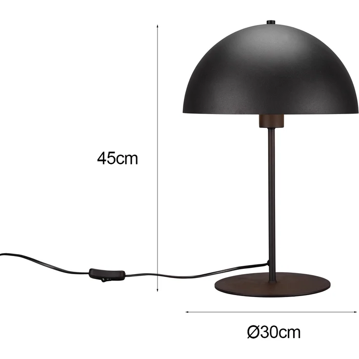 Trio Leuchten 'Nola' Tischleuchte, Metall schwarz matt/goldfarbig, E27 – Bild 4