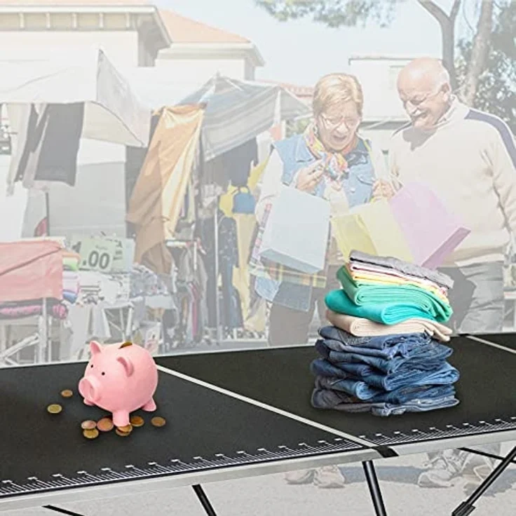 Tapeziertisch Alu Flohmarkttisch 300x60 cm Klapptisch klappbar mit Messskala – Bild 6