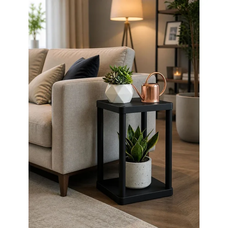 Skye Decor 'Sakura 2 - Black' Kunststoff-Mehrzweckregal, Schwarz, 23 x 35 x 23 cm
