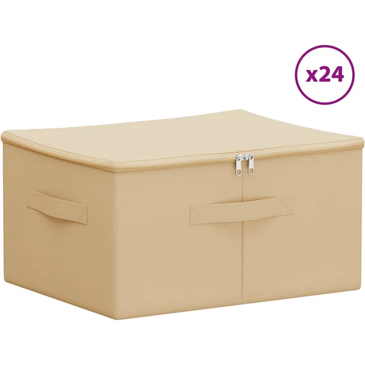 vidaXL Aufbewahrungsbox 24 stk. Vliesstoff 43 x 34 x 23 cm 33,6 L 42024602 – Bild 3