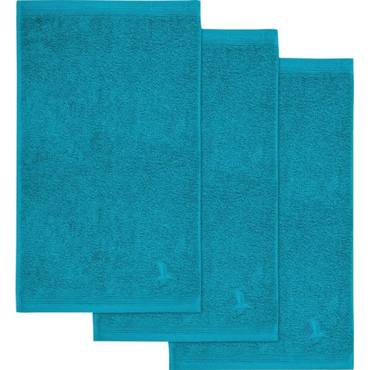 Möve Gästehandtücher Superwuschel, Walkfrottee (Set, 3-St), Gästehandtücher Set mit Bordüre, 100% Premium Cotton Baumwolle, weich – Bild 2