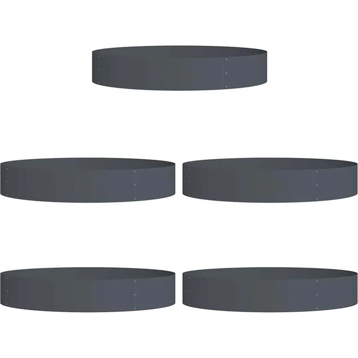 vidaXL Pflanzenring 5 pcs Anthrazit 120 x 120 x 20 cm 873639 – Bild 2