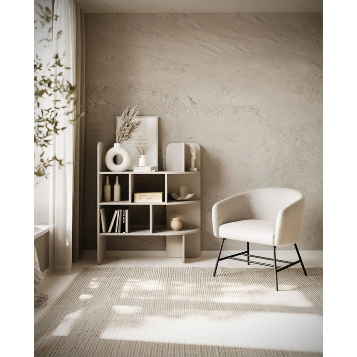 Selsey 'Contle' Standregal mit offenen Fächern & abgerundeten Ecken, Beige, 102 x 120 cm – Bild 2