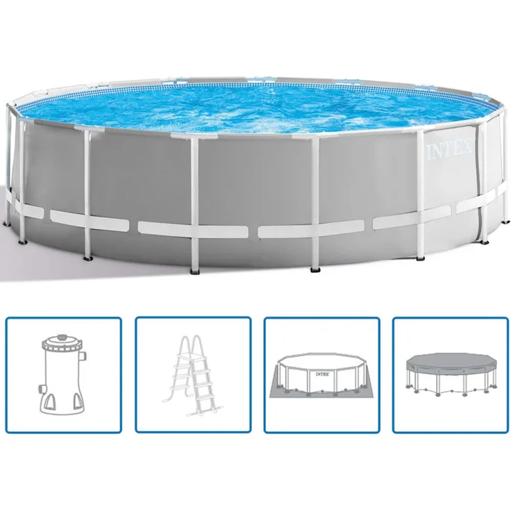 INTEX Prism Frame Pool , 457 x 122 cm, rund