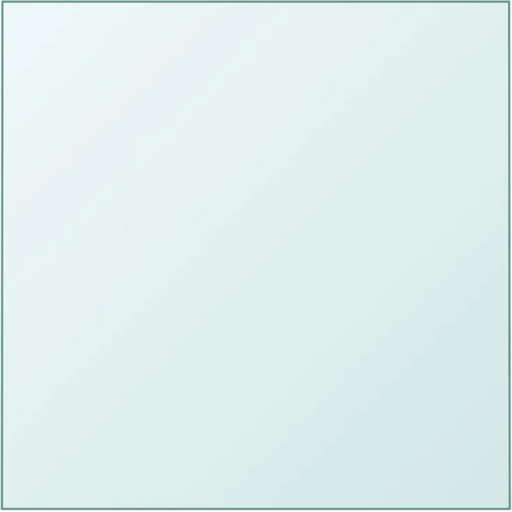 vidaXL Tischplatte Transparent 50x50 cm Hartglas 345072 – Bild 1