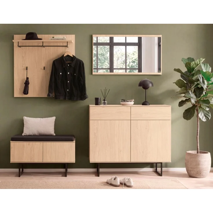 Garderobe Set 5-tlg. Breda in Eiche 215 cm – Bild 6