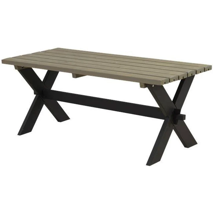 Plus Tisch Nostalgie 179x75x72cm schwarz graubraun rechteckig – Bild 2