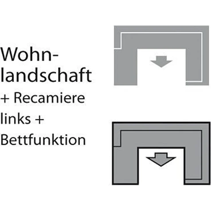 sit&more Wohnlandschaft Mailand U-Form, wahlweise mit Bettfunktion, frei im Raum stellbar – Bild 2