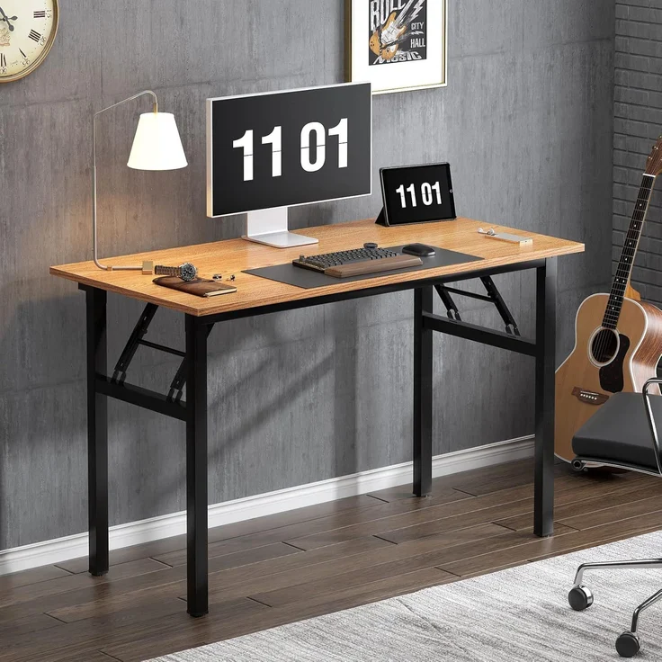 SogesHome Klapptisch Computertisch 120 x 60 x 75 cm PC Tisch Schreibtisch Bürotisch Büroarbeitsplatz für Home Office Verwendung Schreibtisch Esstisch Konferenztisch – Bild 2