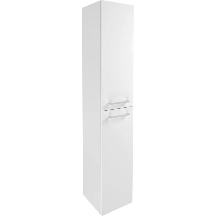 Fackelmann VERONA Hochschrank 30 cm, rechts, Weiß Hochglanz