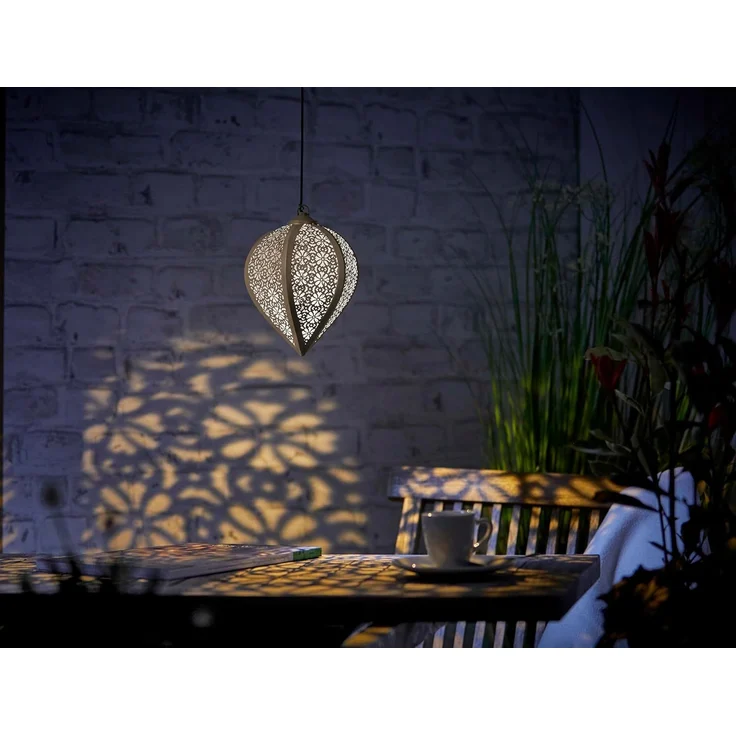 Northpoint LED Gartenleuchte LED Solar Metall Hängeleuchte LED Windlicht Dekolampe Dämmerungssensor – Bild 3