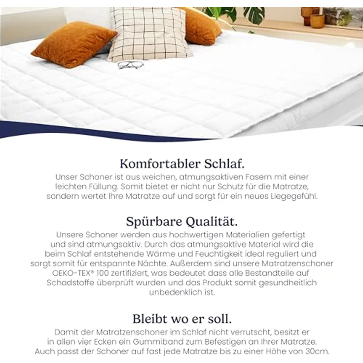 Matratzenschoner Matratzenschutz - Matratzenauflage viele Größen zum Matratzenschutz Gentle North, gängigste Größen – Bild 8