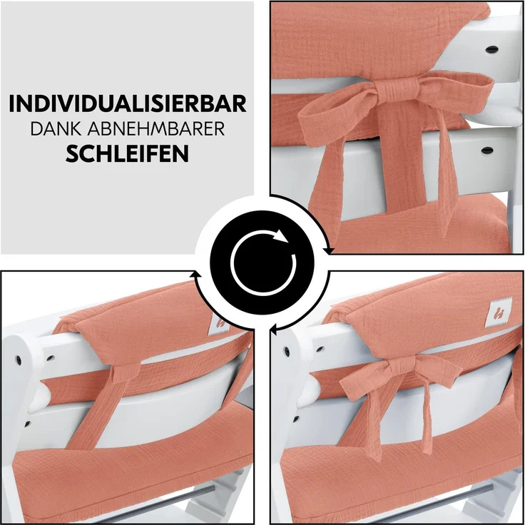Hauck Sitzkissen Hochstuhlauflage Premium für Alpha Hochstuhl - 2-teilige Sitzauflage aus Baumwolle (Cork) – Bild 6