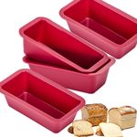Mini Silikon Brotbackform 4er Set Kastenform Backform Kuchenform