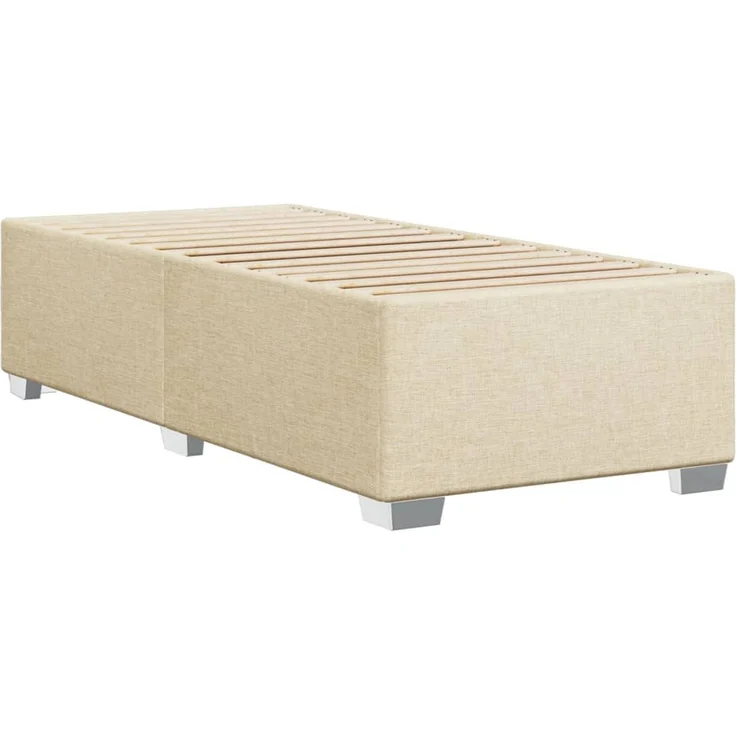 vidaXL Bettgestell ohne Matratze Creme 90x190 cm Stoff 3284441 – Bild 5