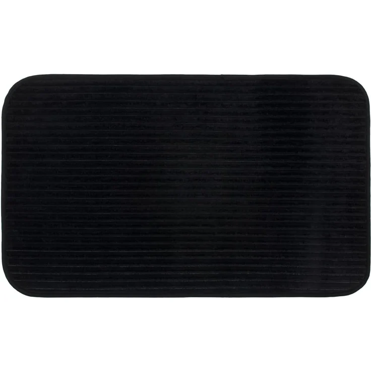 Gözze Badematte Berlin, Höhe 7 mm, rutschhemmend beschichtet, fußbodenheizungsgeeignet, Polyester, rechteckig, Badteppich, Uni Farben, Cord Optik, waschbar