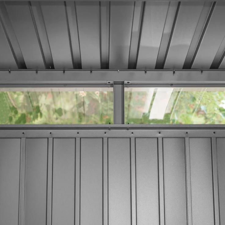 GFP Primeyard Gerätehaus Metall Gartenhaus 180x150x205 cm Geräteschuppen anthrazit – Bild 7