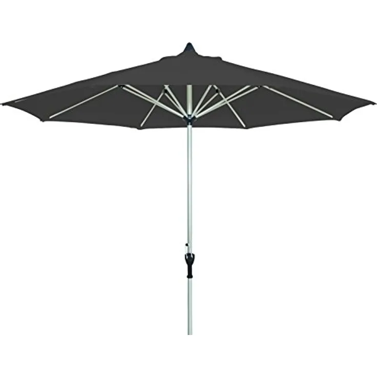 XXXL Xxxl Sonnenschirm, Rund, Anthrazit, Durchmesser 270 cm, Aluminiumgestell, UV-Schutz (UPF 51+), neigbar, mit Kurbelmechanismus