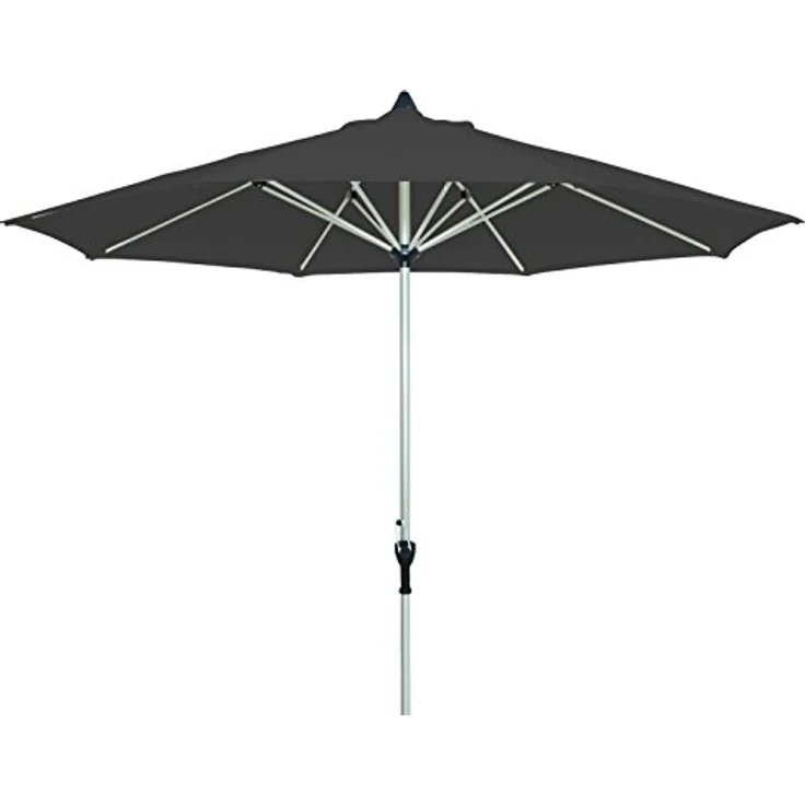 XXXL Xxxl Sonnenschirm, Rund, Anthrazit, Durchmesser 270 cm, Aluminiumgestell, UV-Schutz (UPF 51+), neigbar, mit Kurbelmechanismus – Bild 1