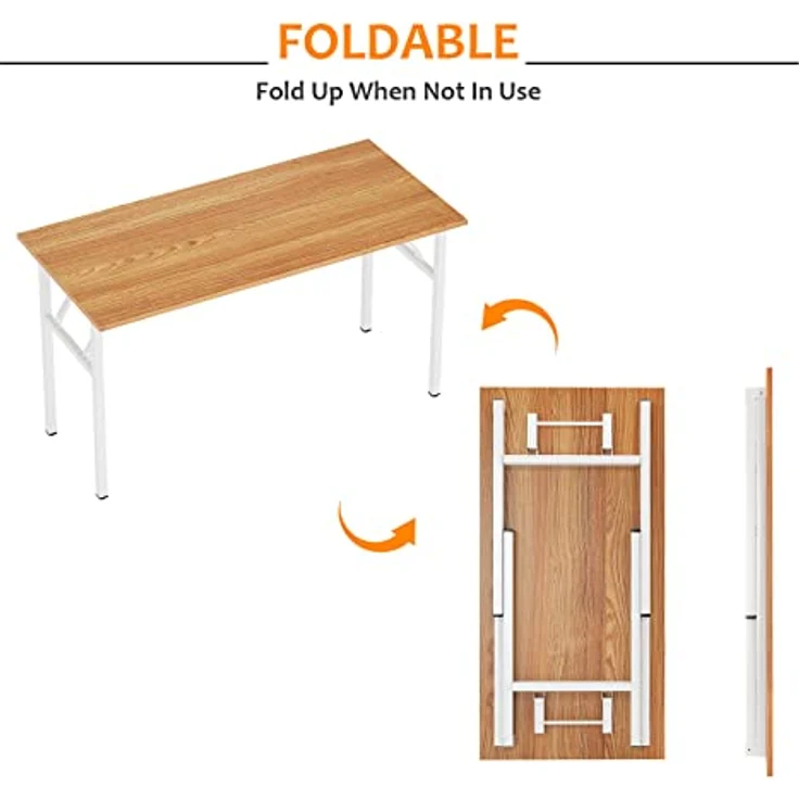 SogesHome Klapptisch Computertisch 120 x 60 x 75 cm PC Tisch Schreibtisch Bürotisch Büroarbeitsplatz für Home Office Verwendung Schreibtisch Esstisch Konferenztisch – Bild 8