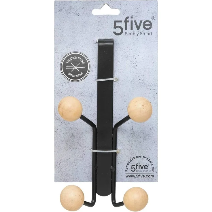 5five Simply Smart Garderobenständer Türgarderobe, Türdicke bis 10,1 cm, 4 Holzhaken, (Kleiderständer) – Bild 2
