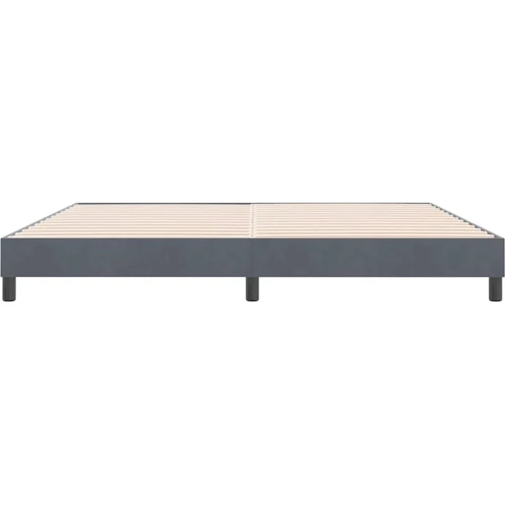 vidaXL Boxspringbett ohne Matratze Dunkelgrau 180x220 cm Samt 3315886 – Bild 5