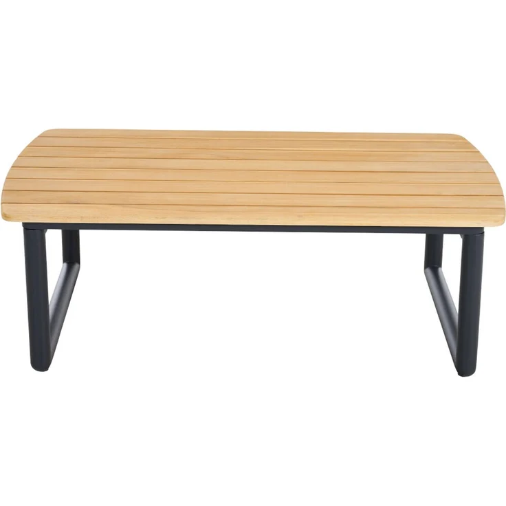 CLIFTON Loungetisch Teak Gestell aus Aluminium matt anthrazit,Tischplatte aus Teakholz in natur – Bild 2