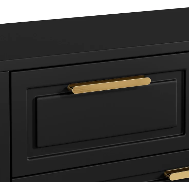 ZUBALIYA Schuhschrank (95 x 24 x 107 cm), 2 Schubladen, Verstellbare Einlegeböden, Stauraum für Flur und Eingangsbereich, Schwarz – Bild 10