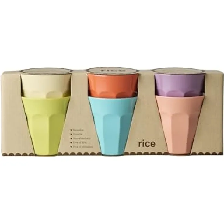 rice Kinderbecher Rice Melamin 6er-SET Becher - Gloriously Gifted Print 250ml, 1-tlg, Melamin