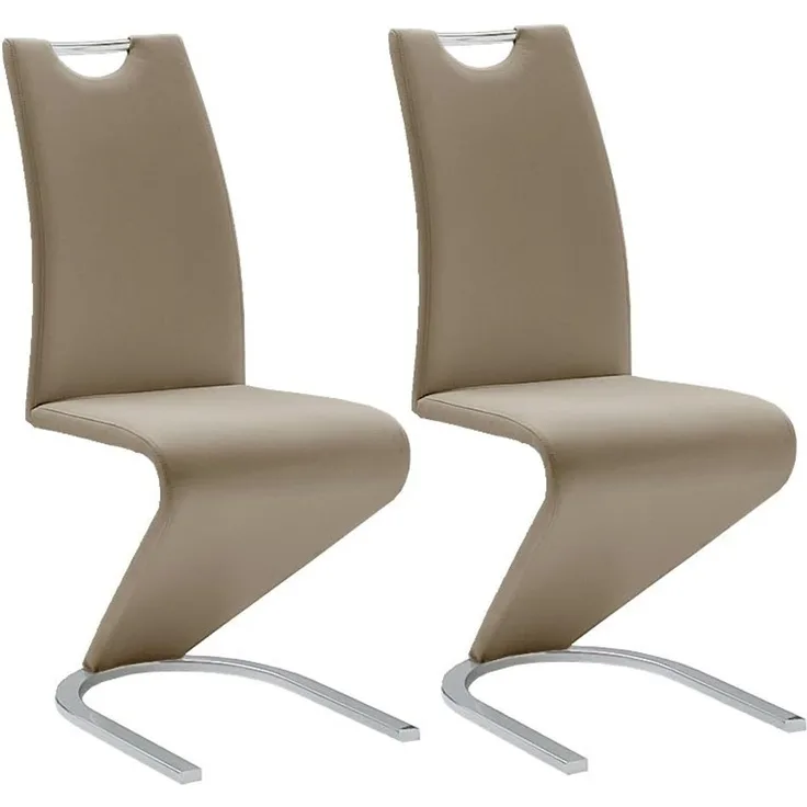 Robas Lund Esszimmerstühle 2er Set Schwingstuhl Cappuccino, Esszimmerstuhl Stuhl Amado, 62. 0x45. 0x102. 0 cm