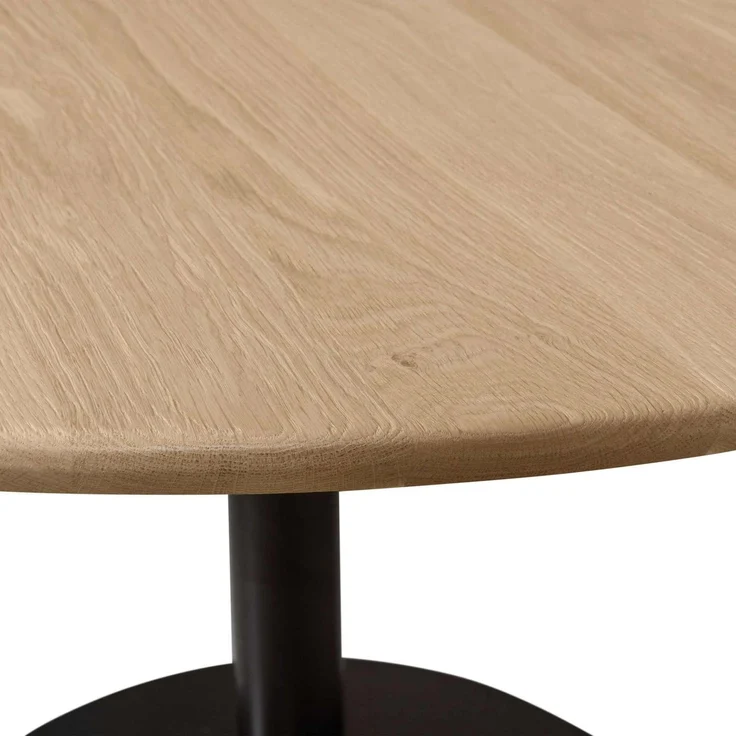 Esstisch Tablo aus Eiche FSC, modern rund mit Metallgestell, Natur, Ø120 cm – Bild 3