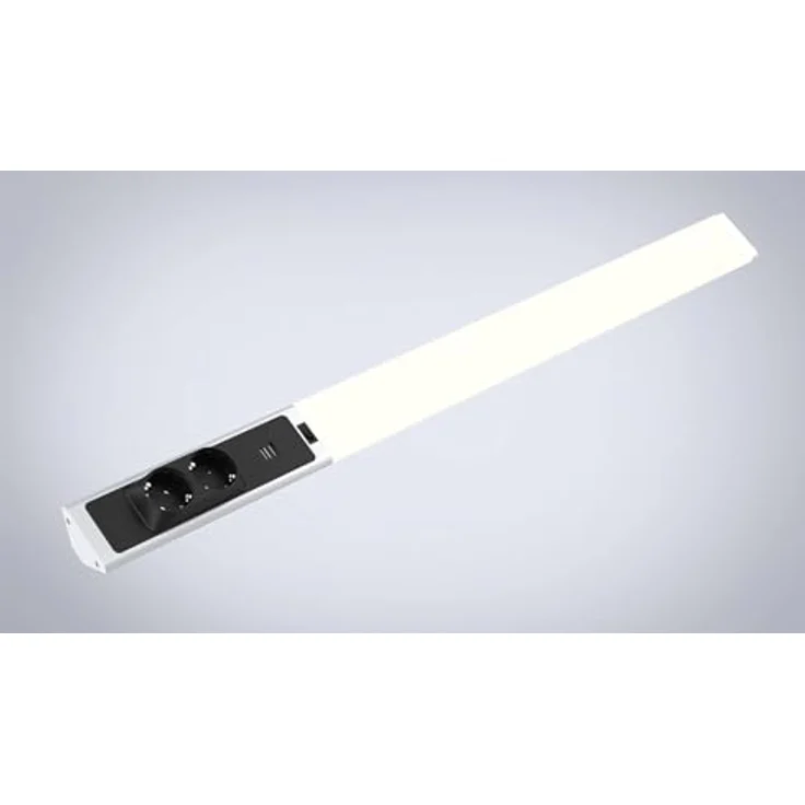 BOLD LED Küchen-Unterbauleuchte (Unterschrank-Leuchte) mit 2 Steckdosen und 2 USB-A Anschlüsse (1500 Lumen | 18 W | 4000k Neutralweiß | IP20 | 80 cm Länge), Silber – Bild 3