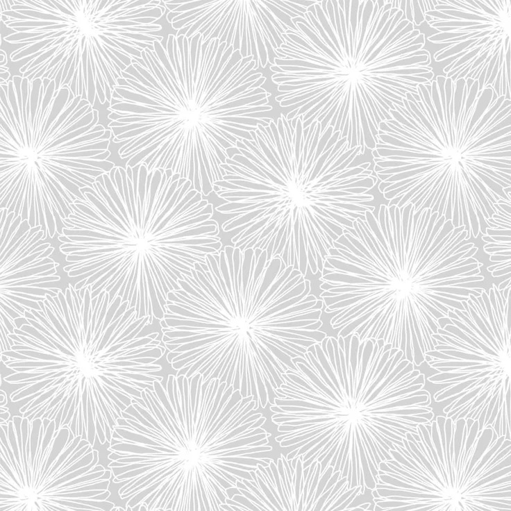 Gardinia Flächenvorhang Bloomy weiß, 60 x 245 cm