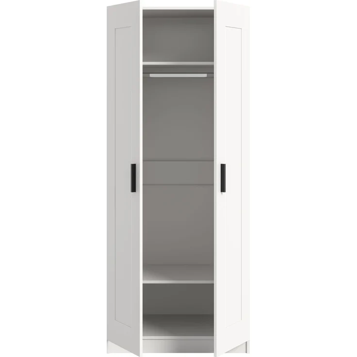 Visby Kleiderschrank 2-türig in weiß – Bild 3