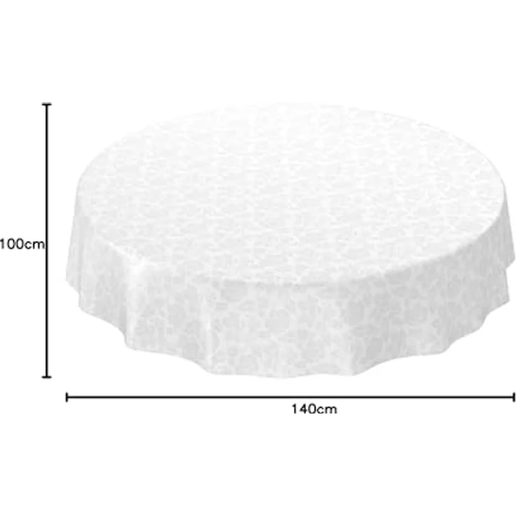 ANRO Tischdecke Wachstuchtischdecke Gartentischdecke Wachstischdecke (Einzelstück 1-tlg), Damast 140x100 cm wasserabweisend – Bild 7