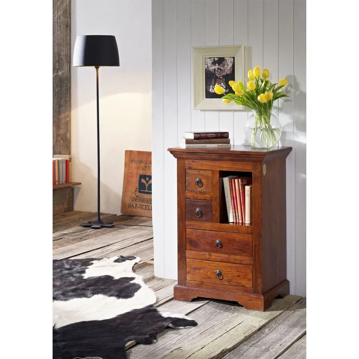 Kommode Akazie 55x40x80 nougat lackiert OXFORD #503 – Bild 6
