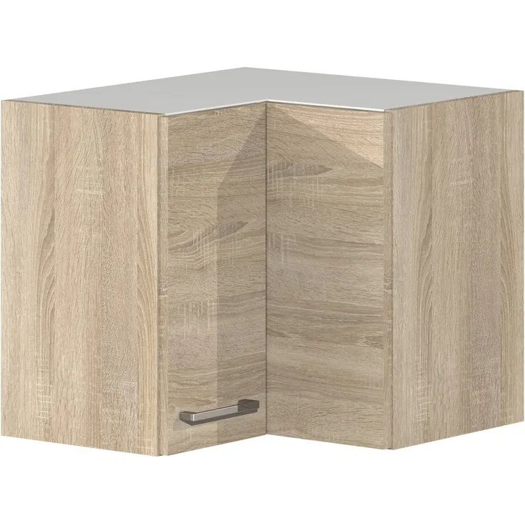 Flex-Well Eckhängeschrank Eckhängeschrank Küche - 60 x 60 cm breit - Sonoma Eiche – Salerno