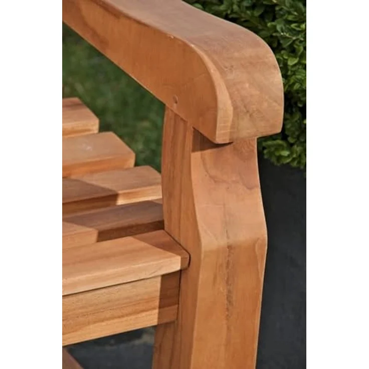 TPFGarden Gartenbank Jacky-N, Teak-Holz Sitzbank massiv Garten Bank Sprossen-Design Breite 120cm – Bild 5