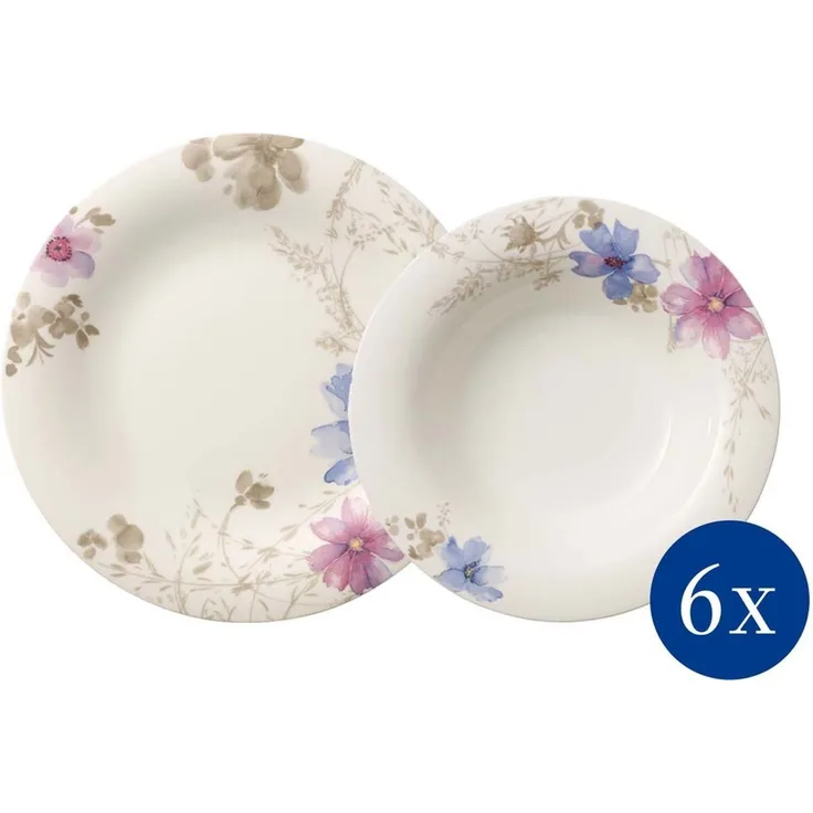 Villeroy & Boch Mariefleur Gris Basic Tafelservice 12-teilig