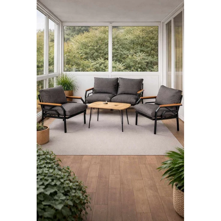 Skye Decor 'Kutay Sehpa - Light Grey' Garten-Lounge-Set, Hellgrau, 120 x 70 x 61 cm – Bild 1