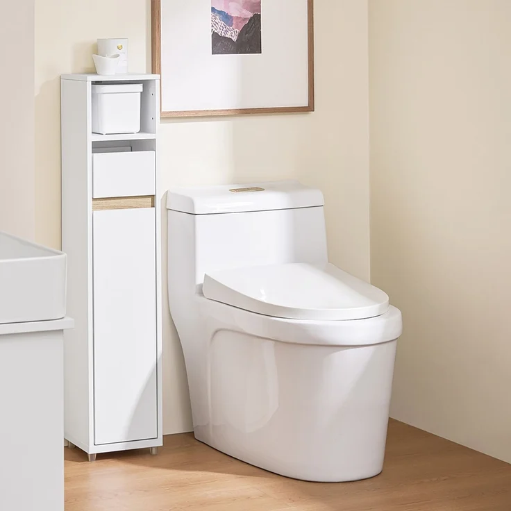 SoBuy BZR151-W Badunterschrank, Spanplatte, Lackiert, Weiß, 20 x 96 x 20 cm – Bild 4