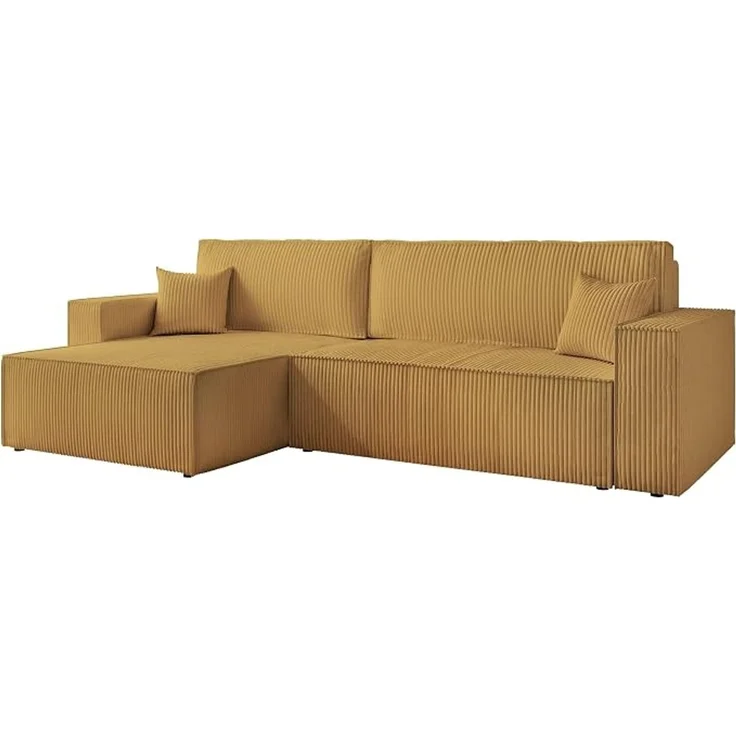 XL-Ecksofa, das eine Schlaffunktion mit einem Stauraumfach kombiniert – Bild 1