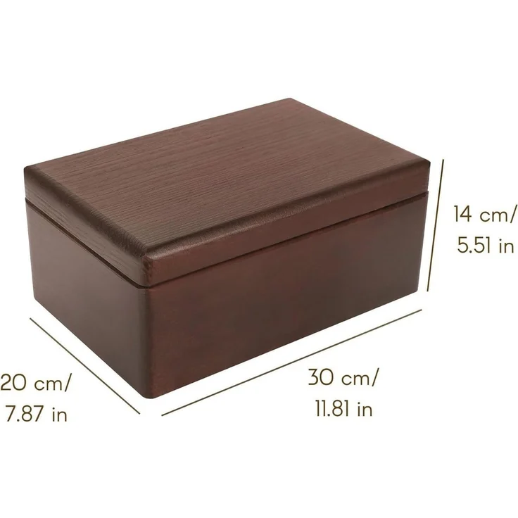 Creative Deco Holzkiste mit Deckel Groß Erinnerungsbox Baby Holzbox 30 x 20 x 14 cm – Bild 3