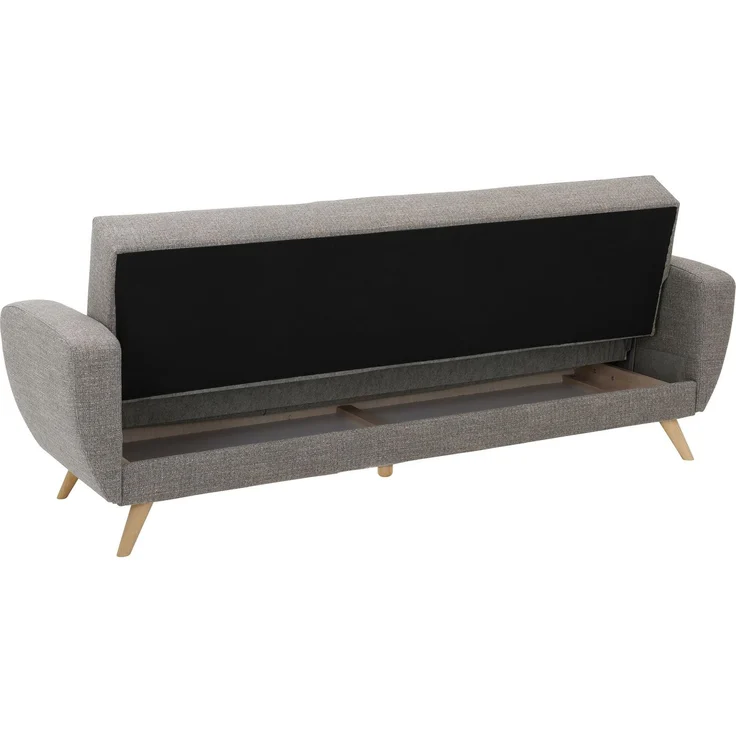 Sofa 3-Sitzer mit Bettfunktion Kazdoia Flachgewebe grau – Bild 4