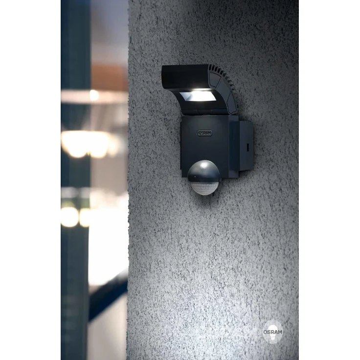 Osram LED Spot, Noxlite, aussenenlampe, aussenenstrahler 60° schwenkbar und 70° kippbar, Bewegungsmelder, Daemmerungssensor, anthrazit, kaltweiss- 6000K – Bild 3