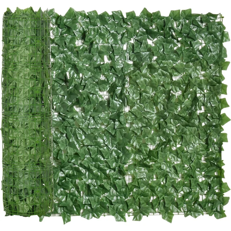 MELAYR, Künstlicher Hecken Sichtschutz, UV Geschützt Sichtschutz, Grün Balkon Sichtschutze, 300 x 100 x 1 cm, Dunkelgrün – Bild 2