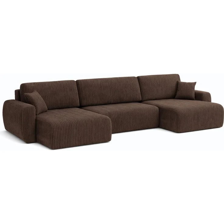 Kaiser Möbel Ecksofa mit Schlaffunktion und Bettkasten Ariel U aus Cordstoff Poso, U-Form,pflegeleichter Cordstoff,hoher Sitzkomfort – Bild 2